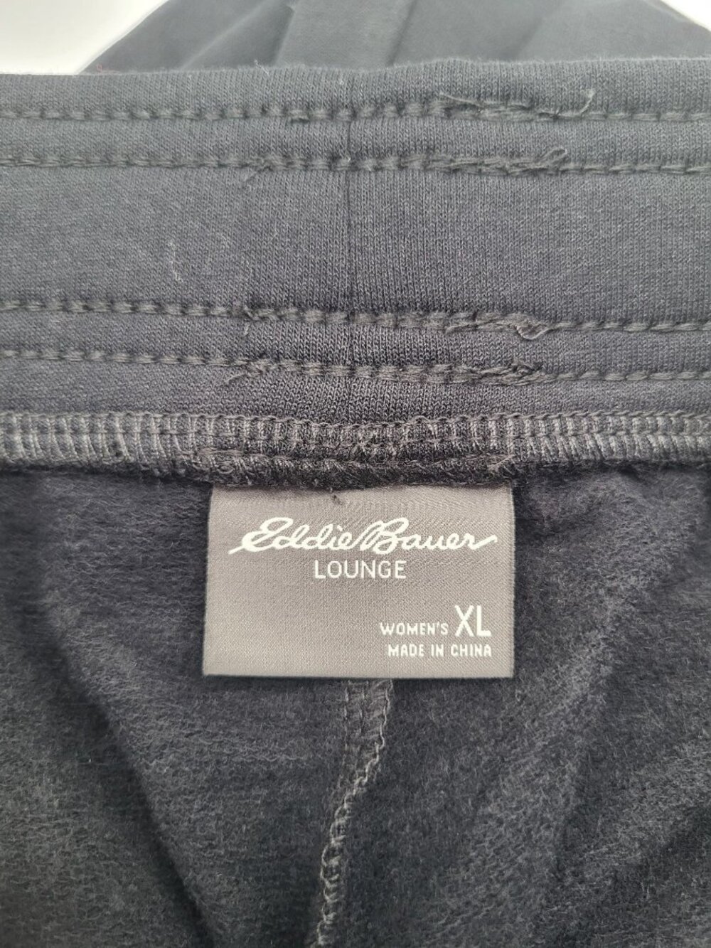 Eddie Bauer Lounge Women's XL Jogger Pants Black Green Lot of 2 Pull On Casual - Picture 2 of 7